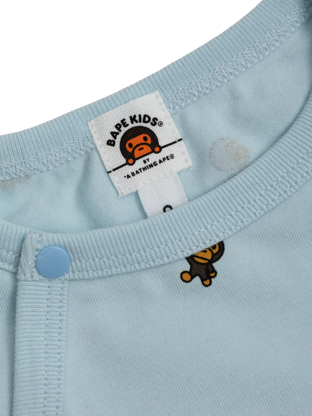  A Bathing Ape® Body Estampado De Manga Larga - Azul 