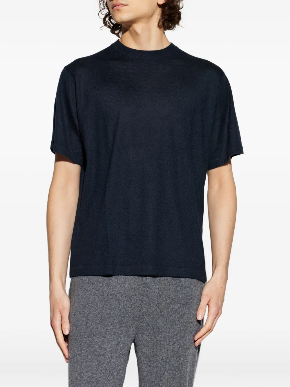 Lisa Yang T-shirt met ronde hals Blauw