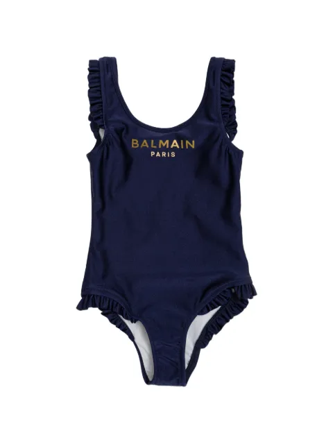 Balmain Kids traje de baño con volante