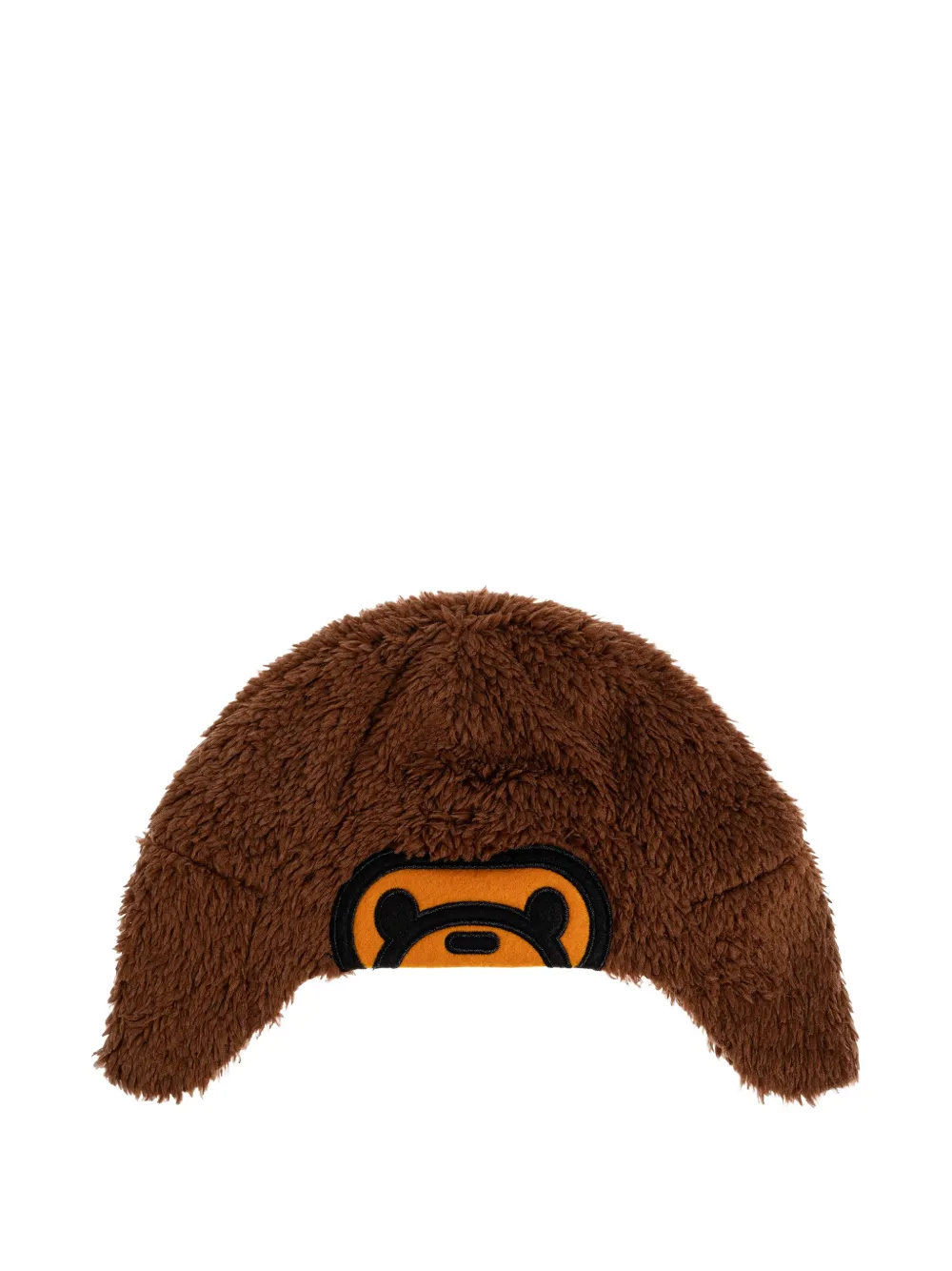 A BATHING APE® earflap appliquéd hat - Marrone