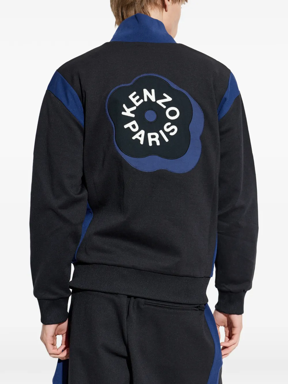 Kenzo Jack met rits en logo-applicatie Zwart