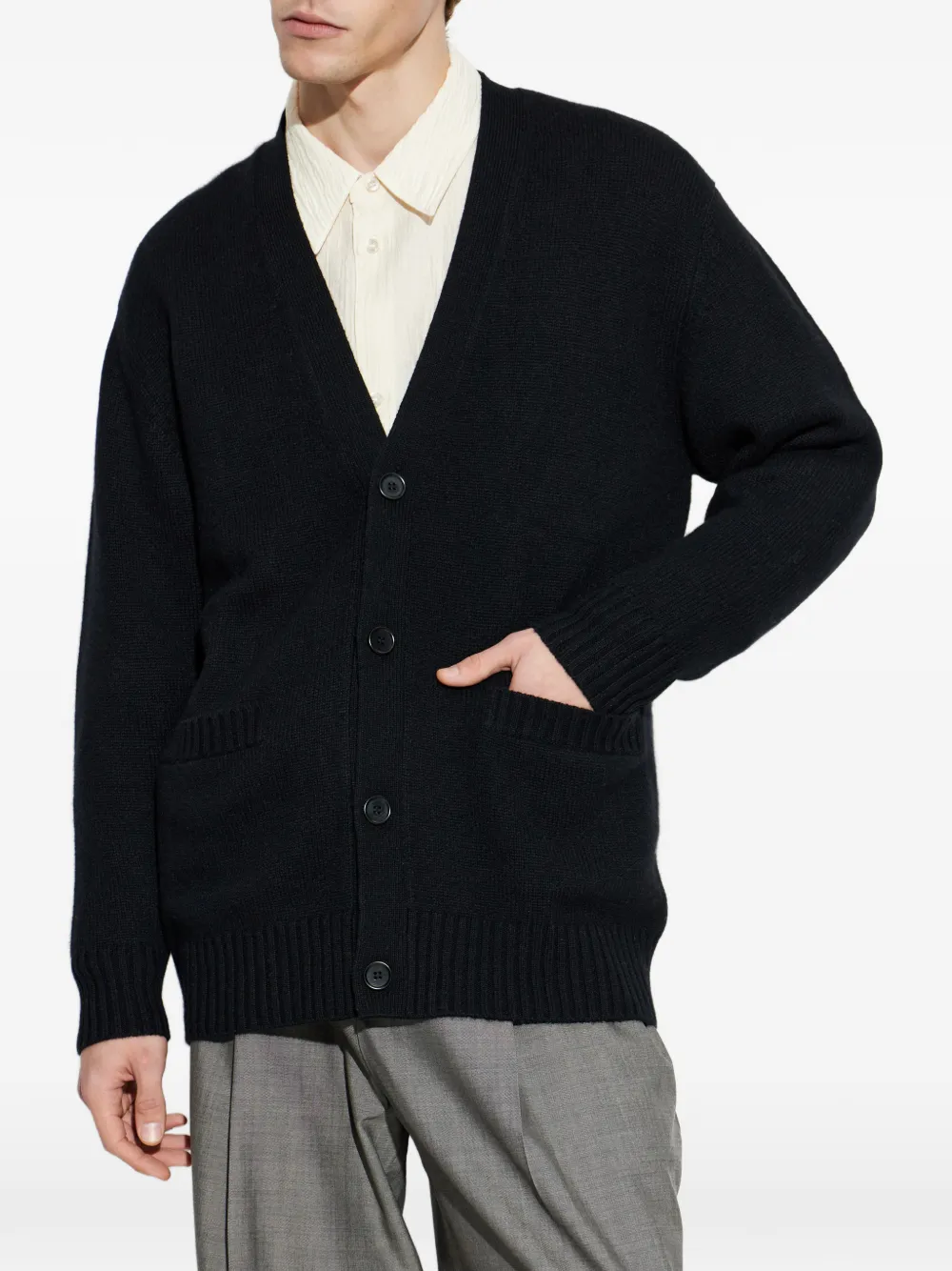  Lisa Yang Wilson Pocket Button Cardigan - Black 