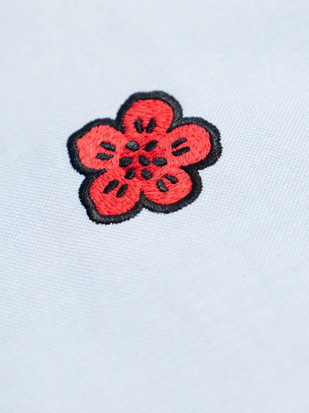 Kenzo Overhemd met geborduurde bloemen Blauw
