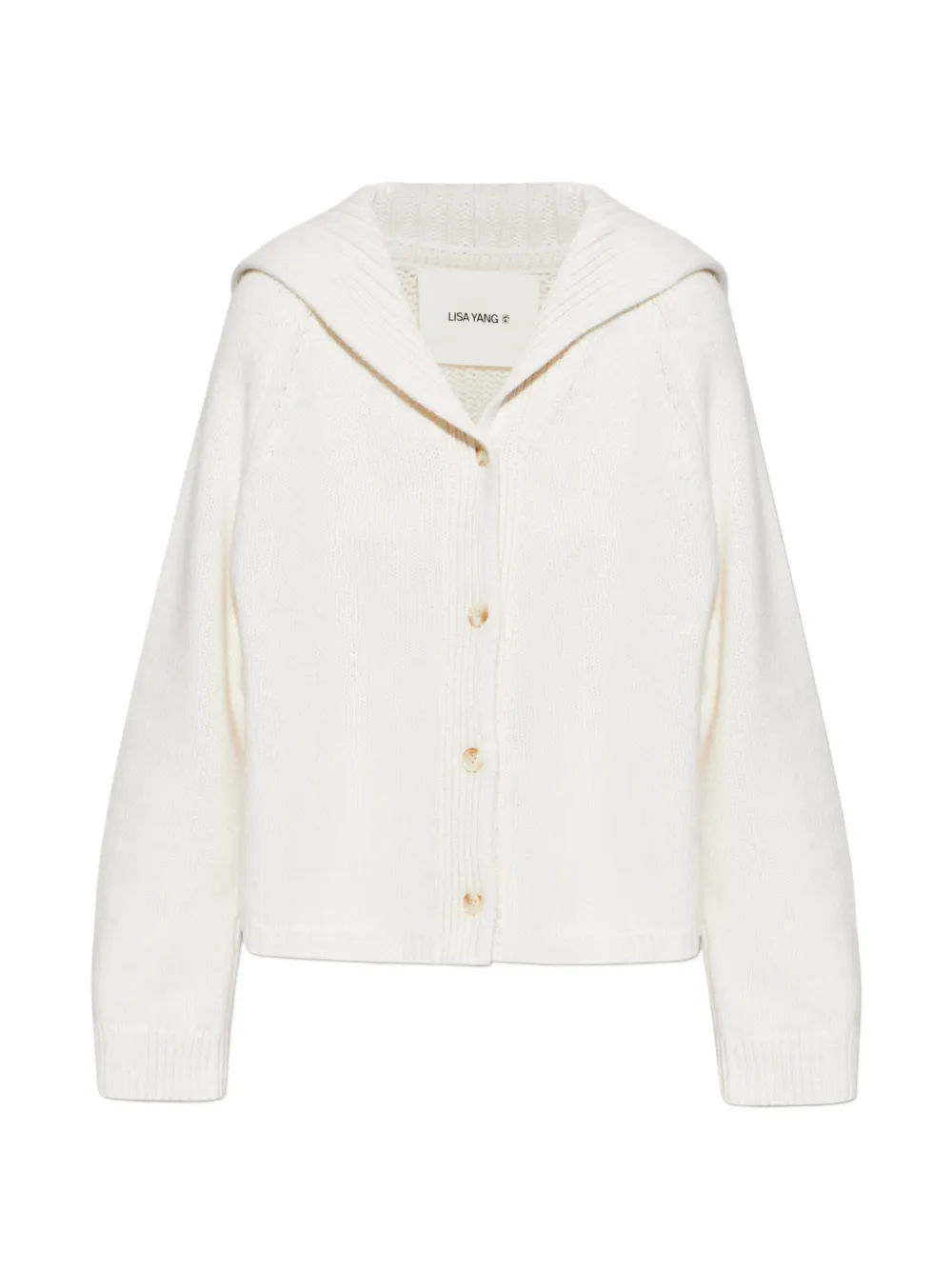 Lisa Yang Mora hooded buttoned cardigan - Toni neutri