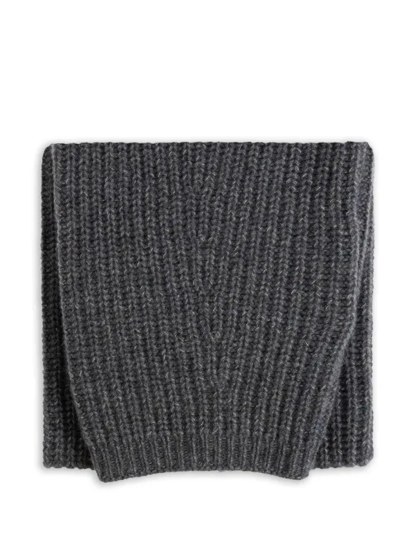 Lisa Yang Ribbed Scarf in Grey