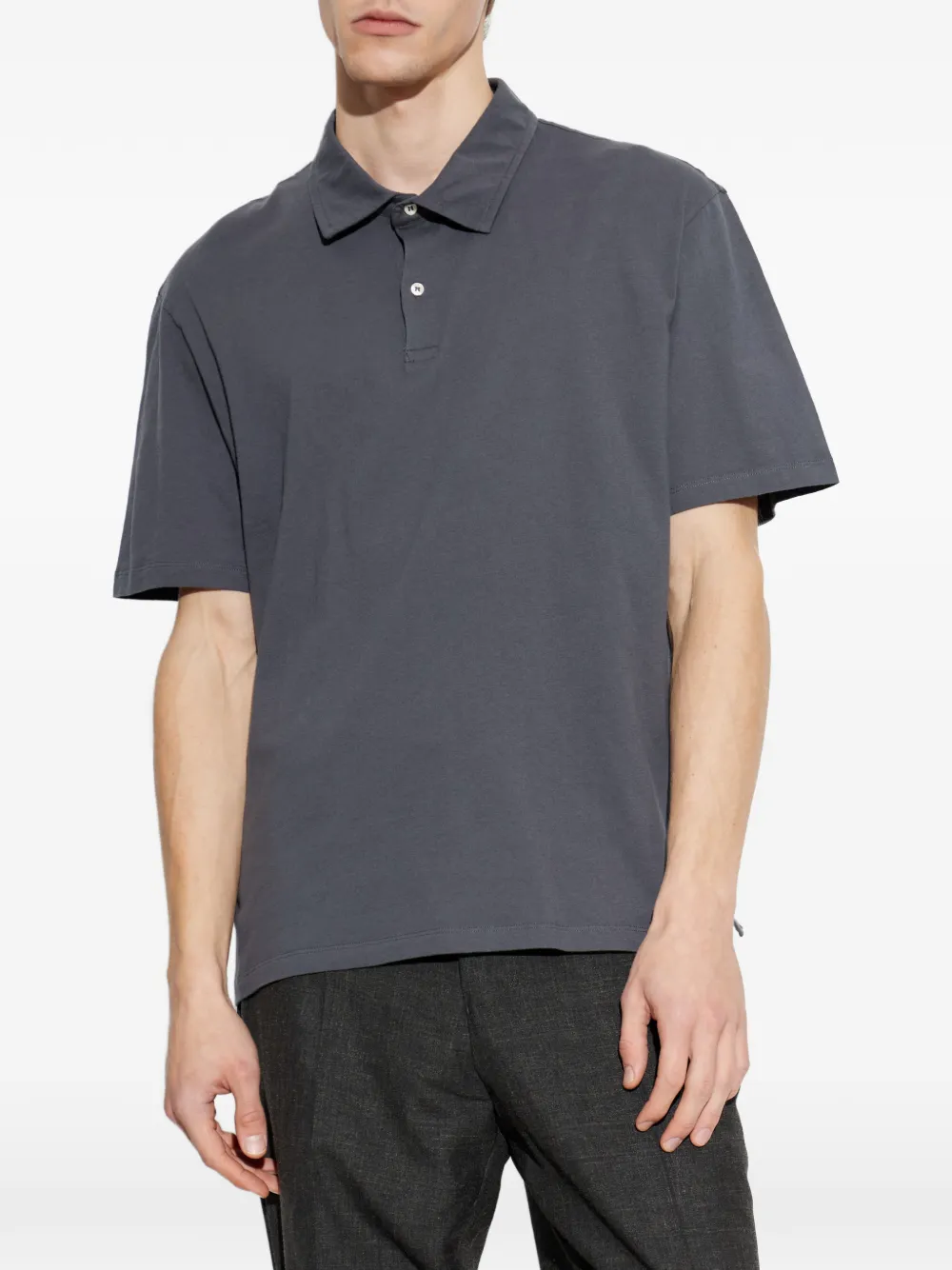 Officine Generale Bruno poloshirt met knopen Zwart