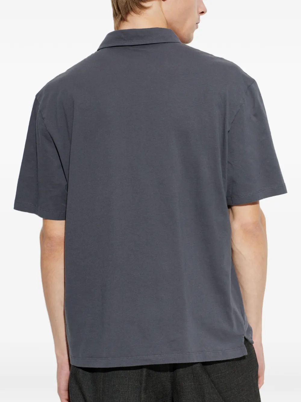 Officine Generale Bruno poloshirt met knopen Zwart