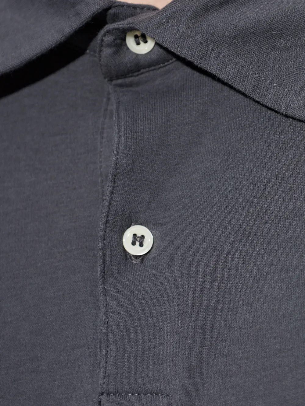 Officine Generale Bruno poloshirt met knopen Zwart
