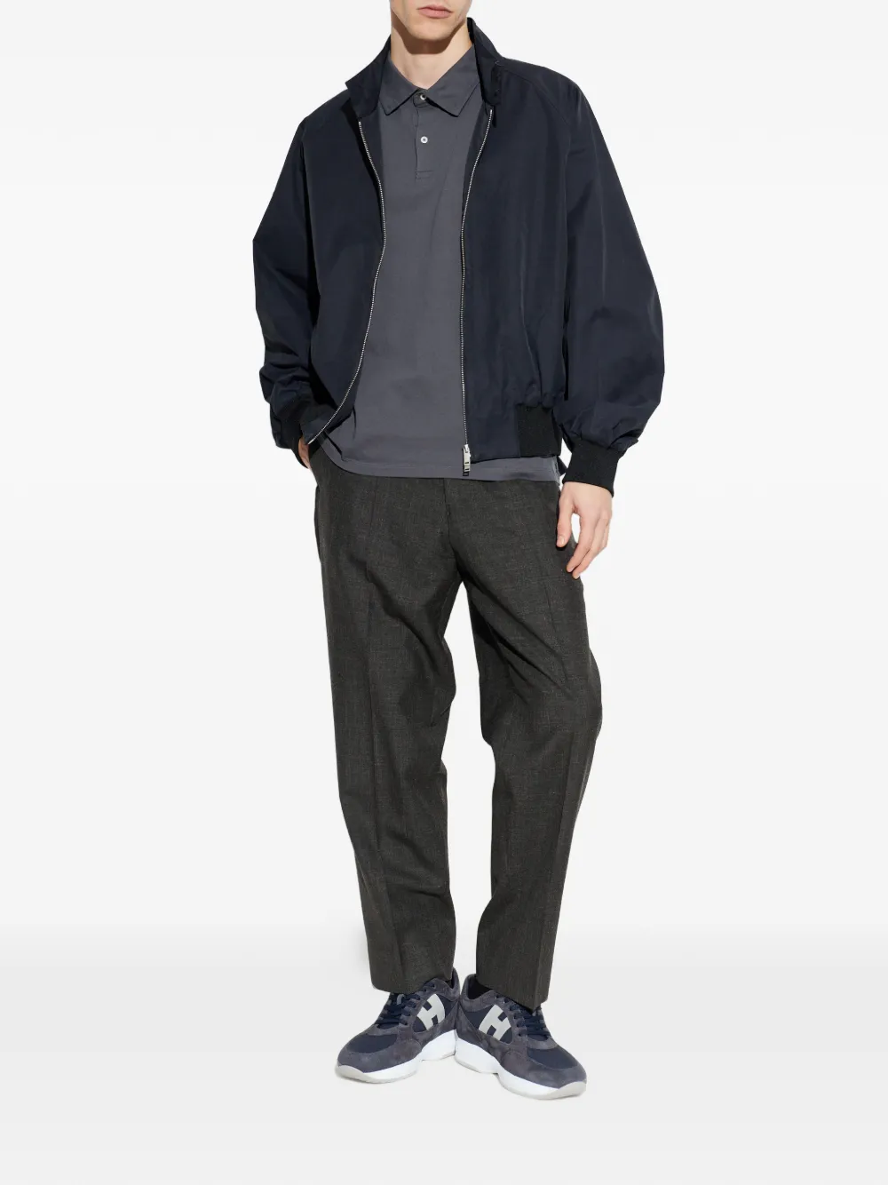 Officine Generale Bruno poloshirt met knopen Zwart