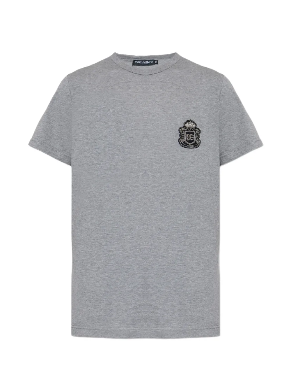 Dolce & Gabbana logo-embroidered T-shirt - Grigio
