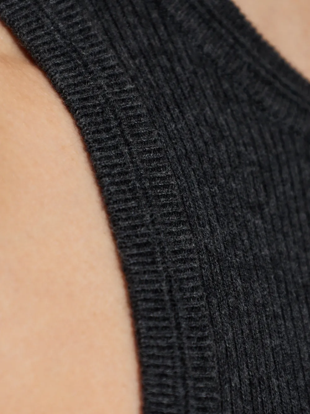 Lisa Yang Geribbelde tanktop Grijs
