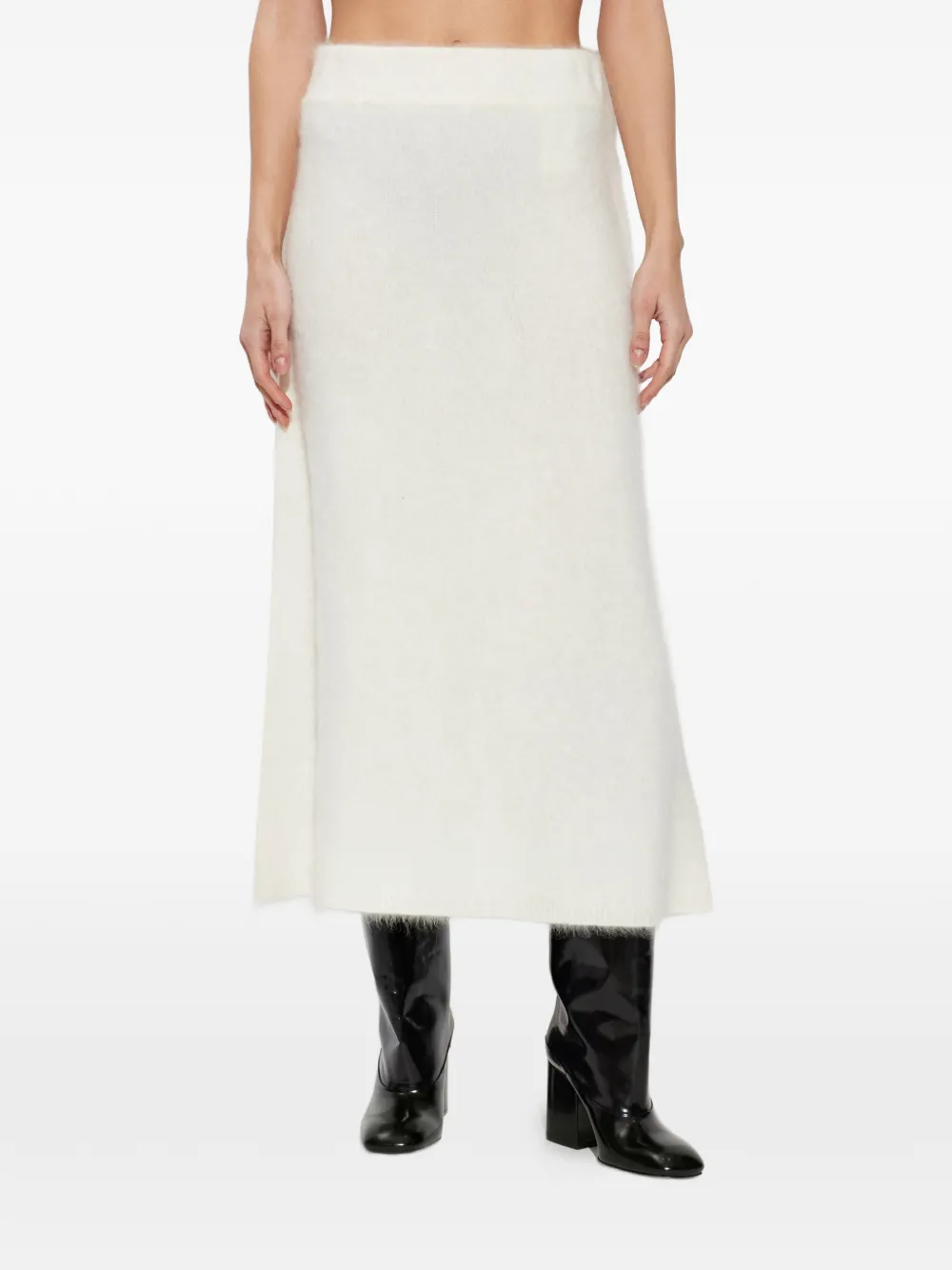  Lisa Yang Brushed Midi Skirt - Neutrals 