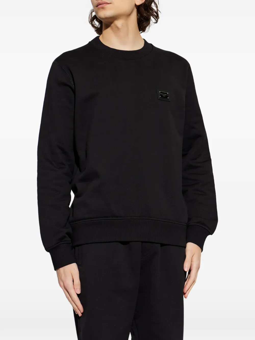 Dolce & Gabbana Sweater met logoplakkaat Zwart