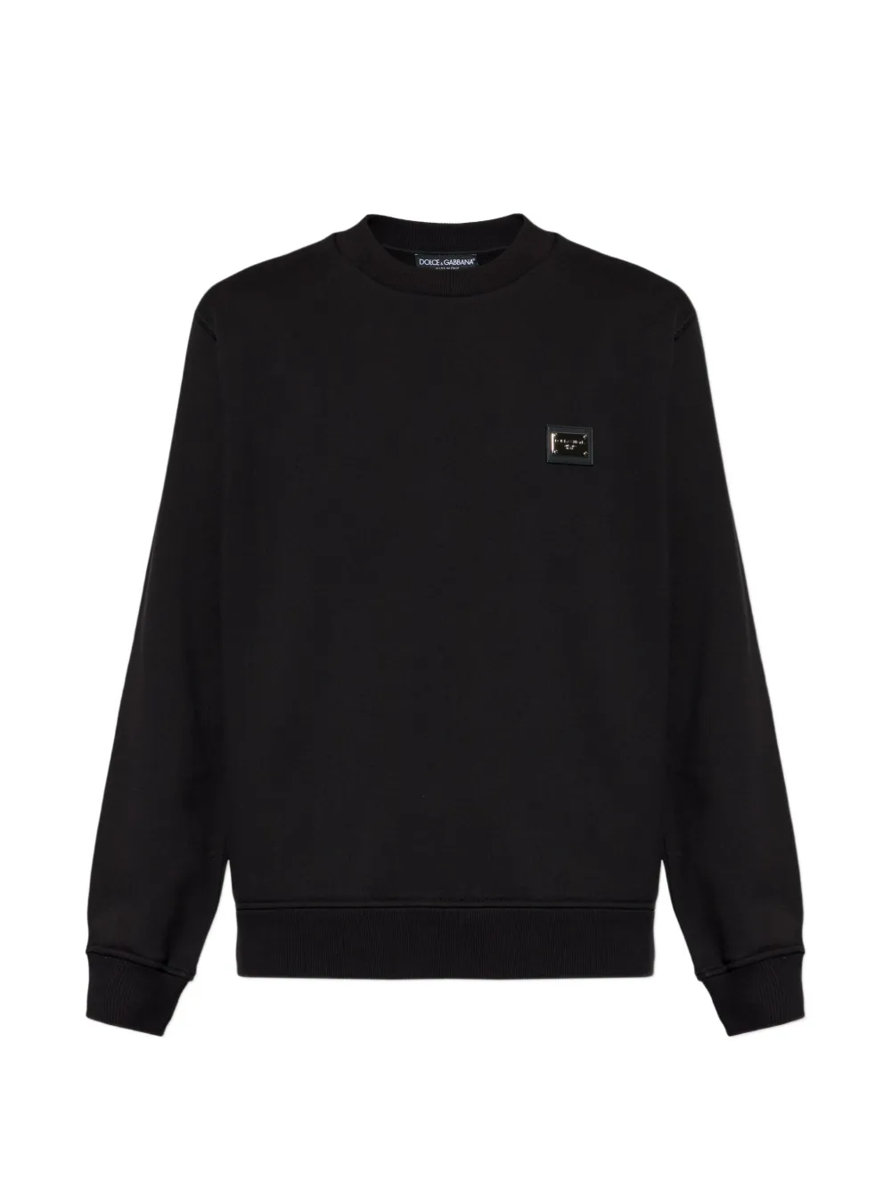 Dolce & Gabbana logo-plaque crew-neck sweatshirt - Nero