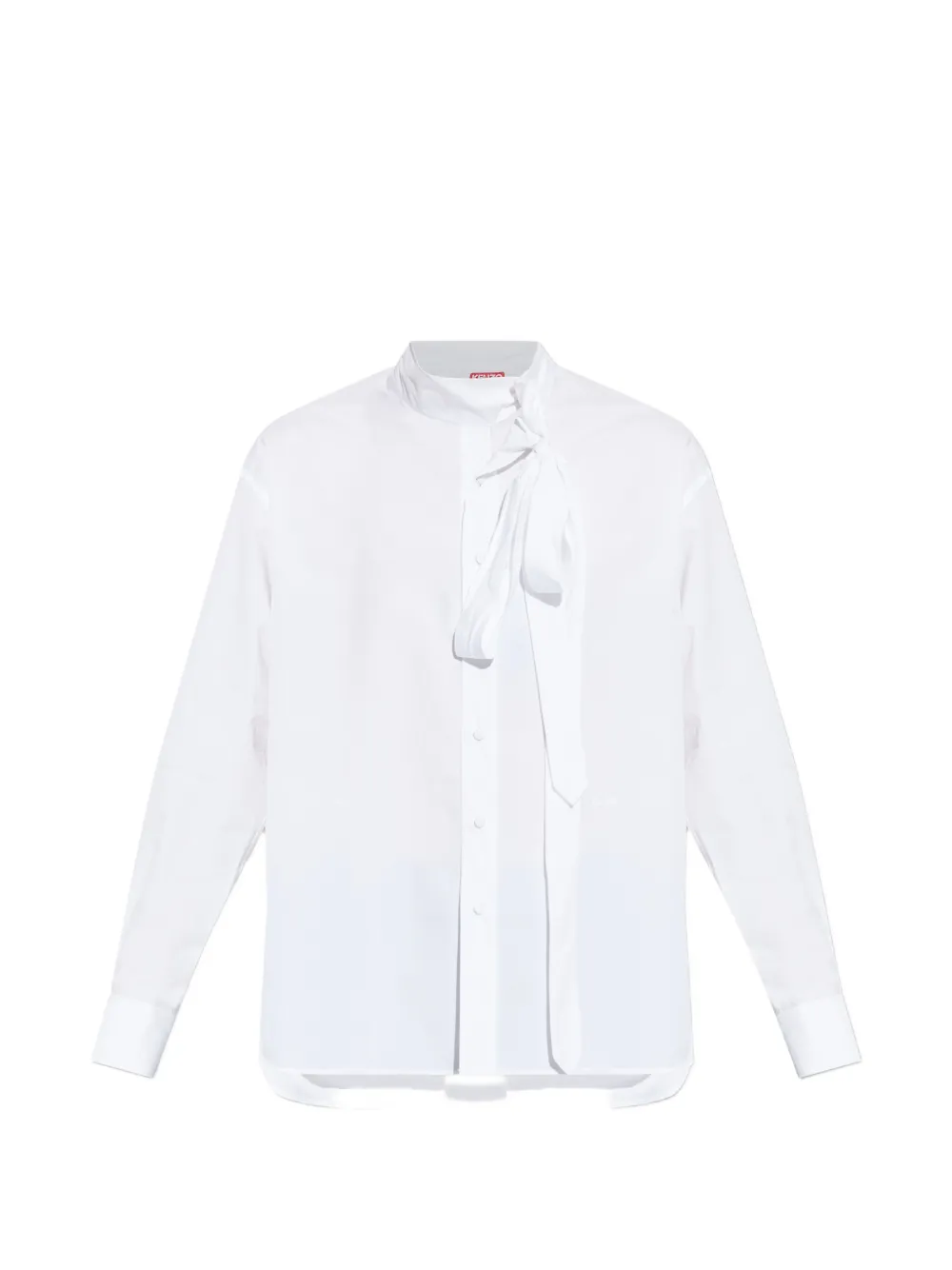 Kenzo tie-detail long-sleeve shirt - Bianco