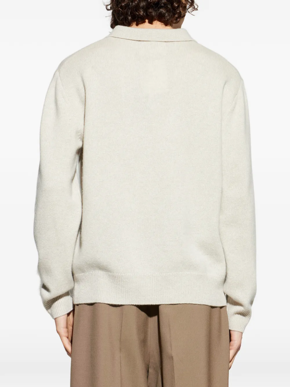 Lisa Yang Poloshirt met knopen Beige
