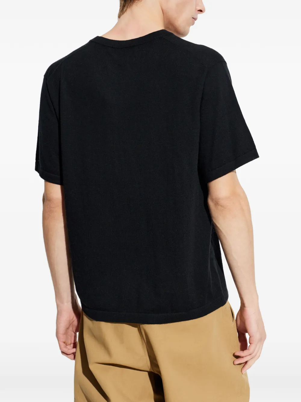 Lisa Yang T-shirt met V-hals Zwart