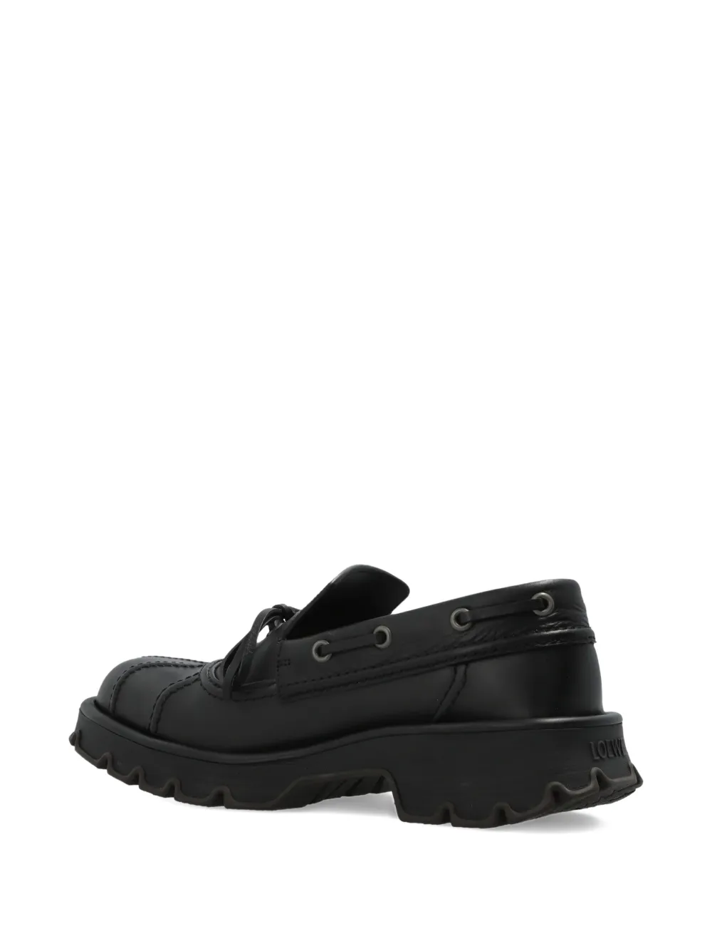 LOEWE lace-up lug-sole loafers Zwart