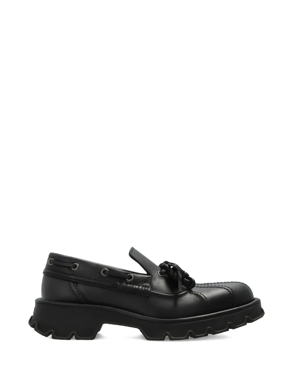 LOEWE lace-up lug-sole loafers - Black