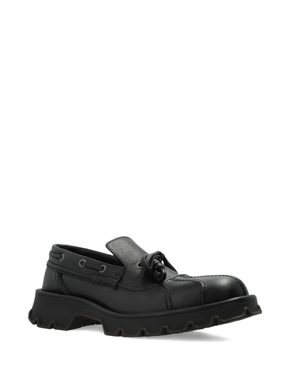 LOEWE lace-up lug-sole loafers Zwart
