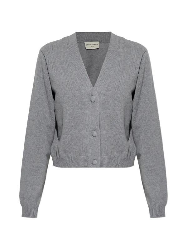 Officine Generale Serena ボタン Vネックカーディガン | グレー