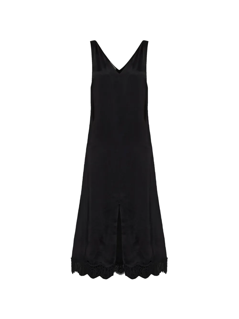 Officine Generale Liara V-neck lace dress - Nero
