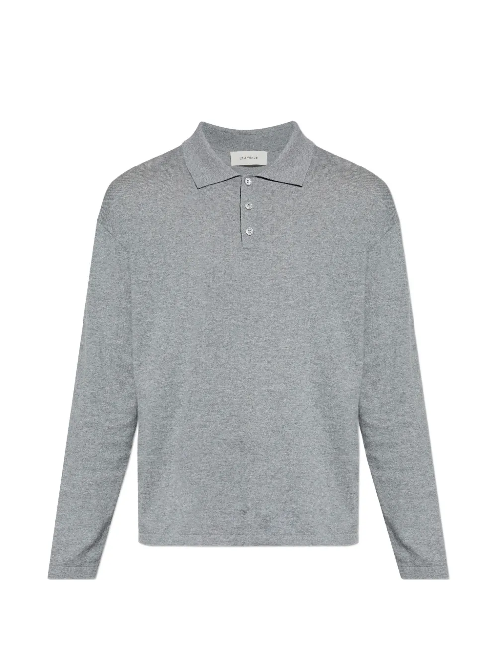 Lisa Yang button long-sleeve polo shirt - Grigio