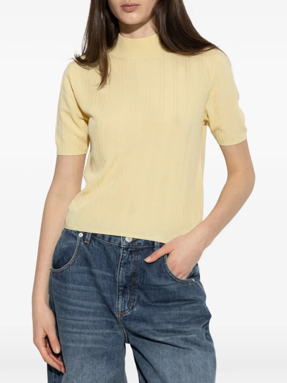 Laya Ribbed Short-Sleeve T-Shirt