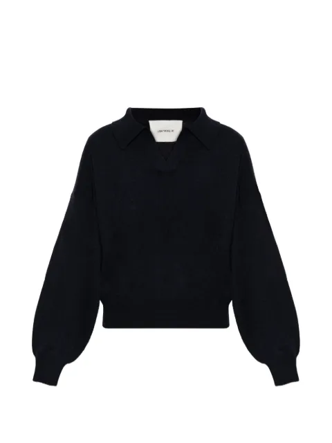 Lisa Yang Katriel collared V-neck knitted top