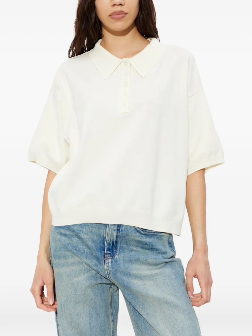 Gestuz Gztalla poloshirt met knopen Beige