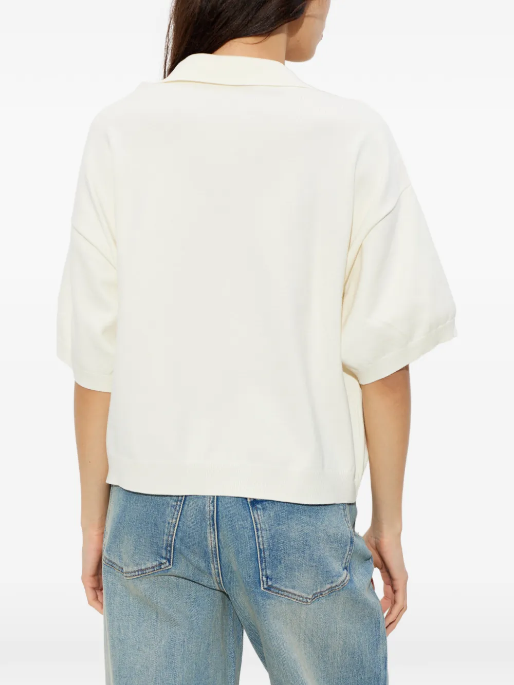 Gestuz Gztalla poloshirt met knopen Beige