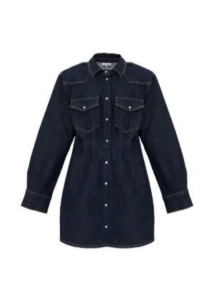 ganni kress soft denim dress Womens Dresses Ganni Denim Shirt Dress Denim Women's Dresses Outlet Womens Dresses Ganni Kress Soft