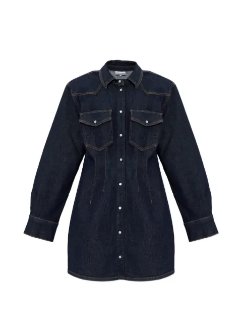 Gestuz long-sleeved chest-pocket mini dress