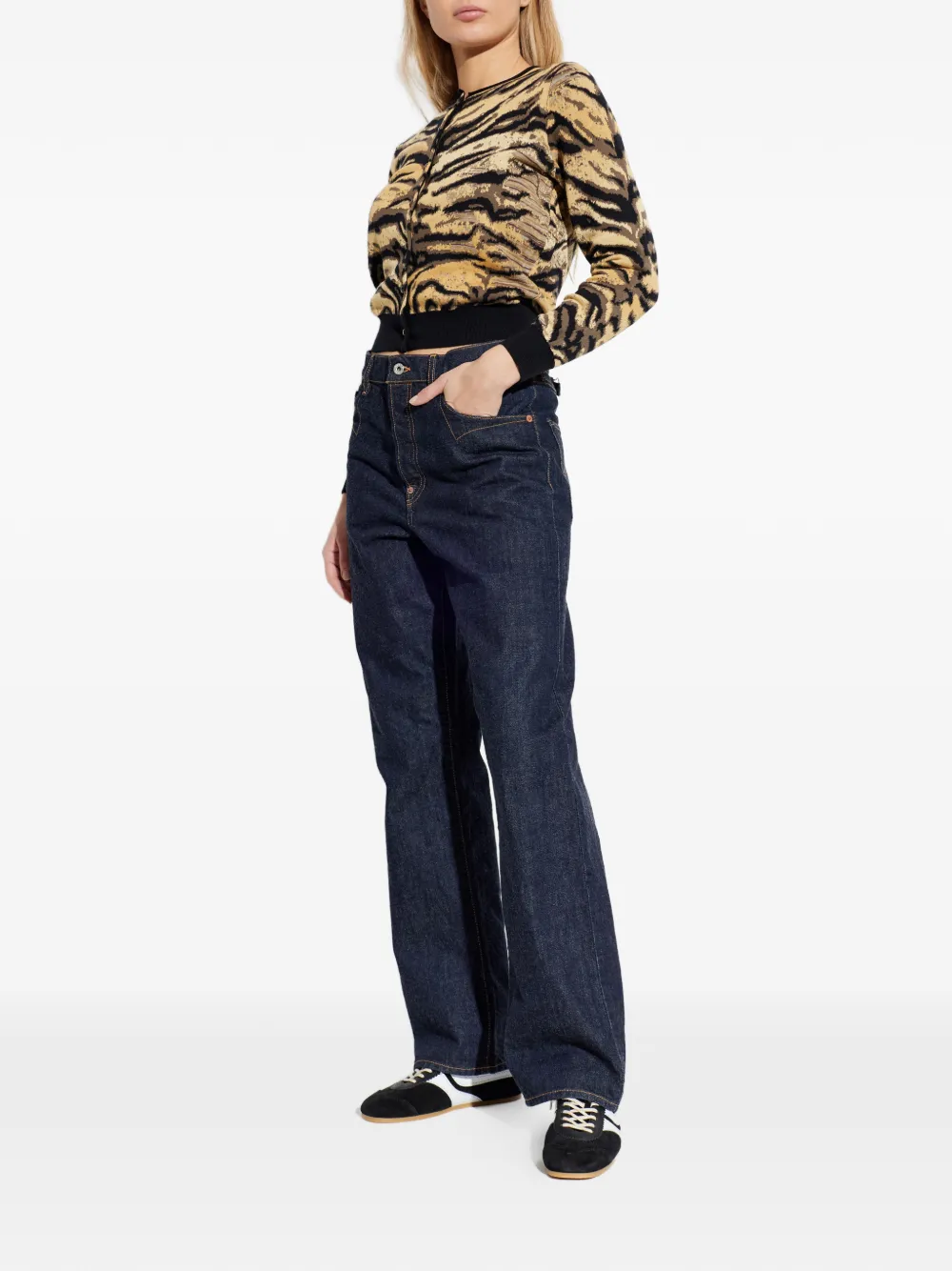 Kenzo Vest met tijgerprint Zwart