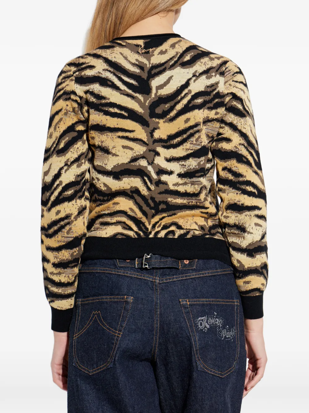 Kenzo Vest met tijgerprint Zwart