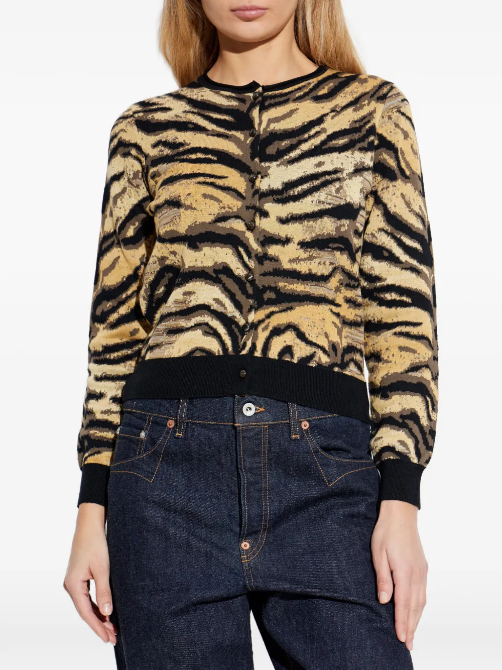 Kenzo Vest met tijgerprint Zwart