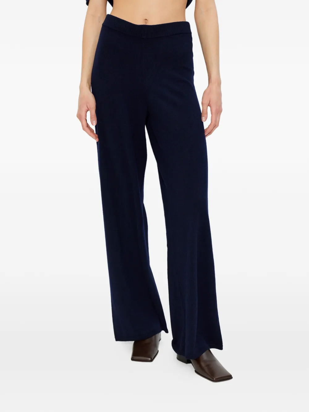 Gestuz Geribbelde broek Blauw