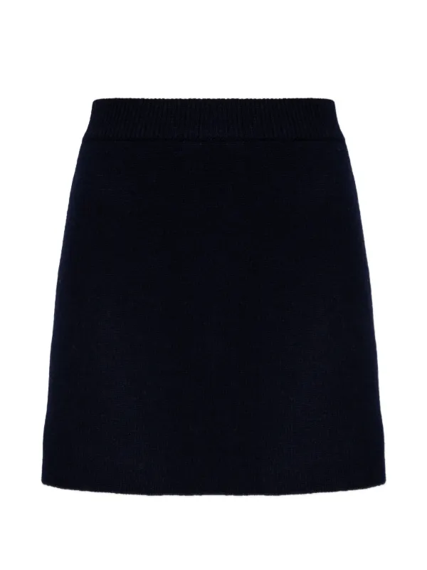 Lisa Yang Clare Ribbed Mini Skirt in Blue