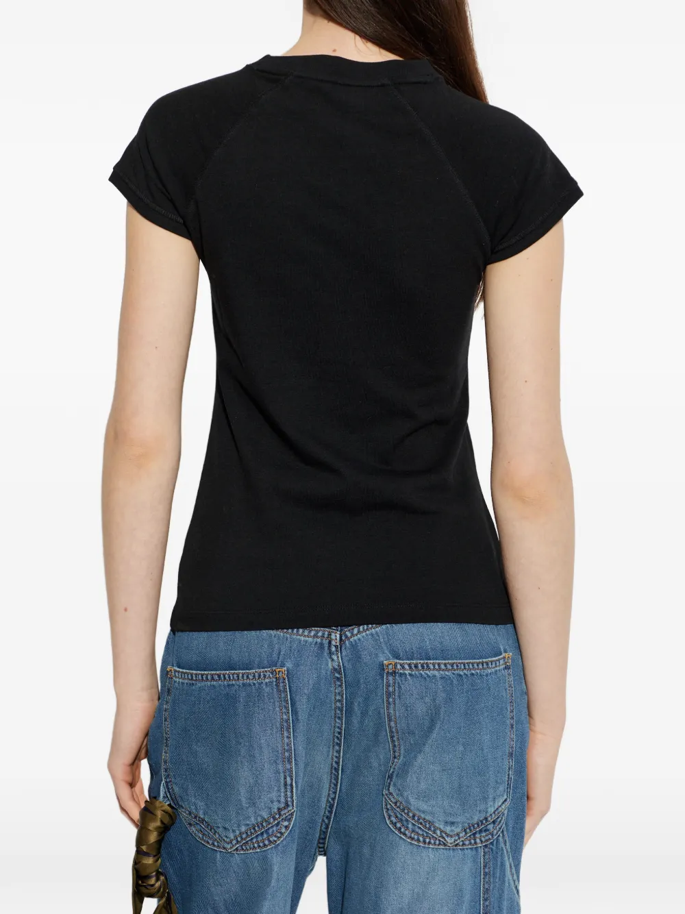 LOEWE T-shirt met geborduurd logo Zwart