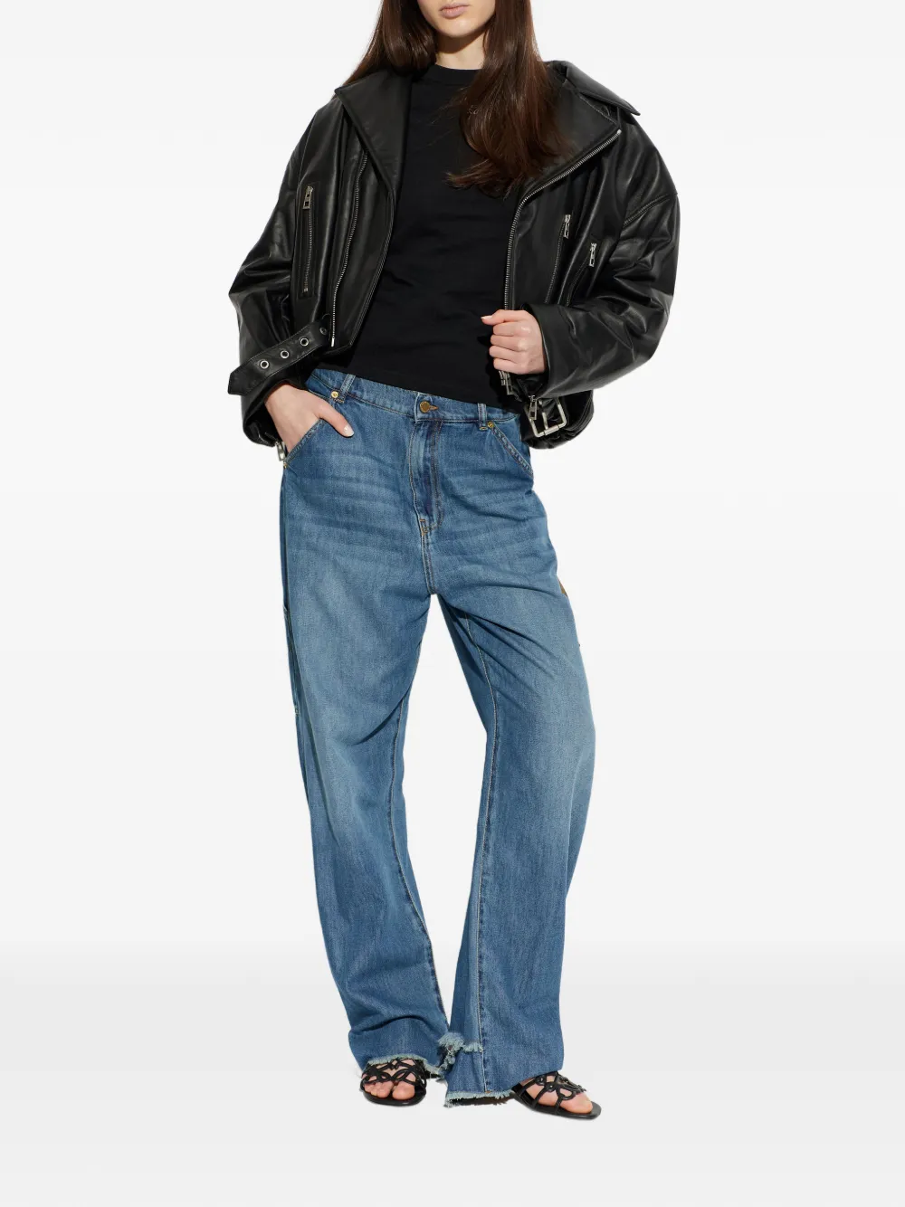LOEWE T-shirt met geborduurd logo Zwart