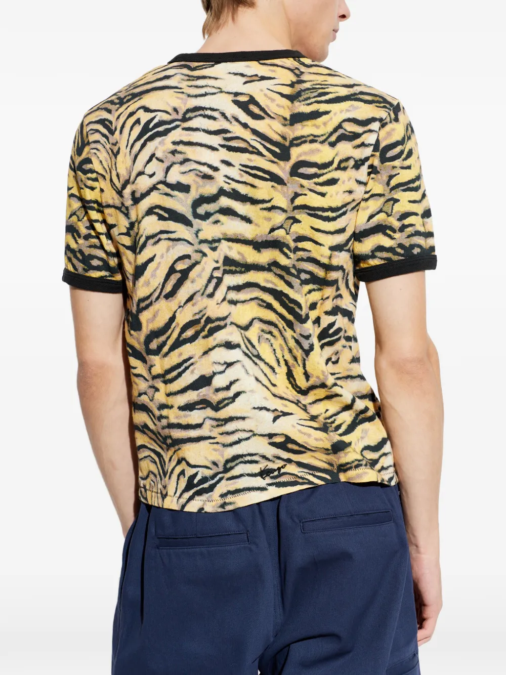 Kenzo T-shirt met tijgerprint Geel