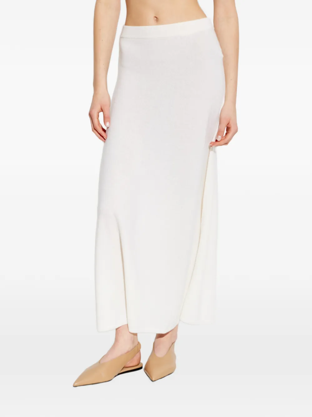 Lisa Yang Dolly gebreide midi-rok Beige