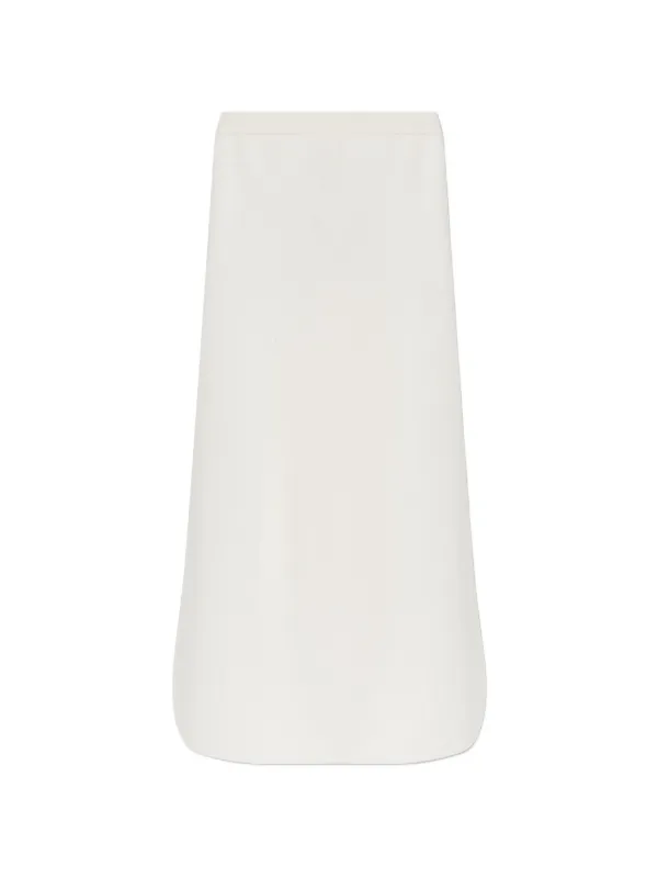 Lisa Yang Dolly Knitted Midi Skirt in Neutrals