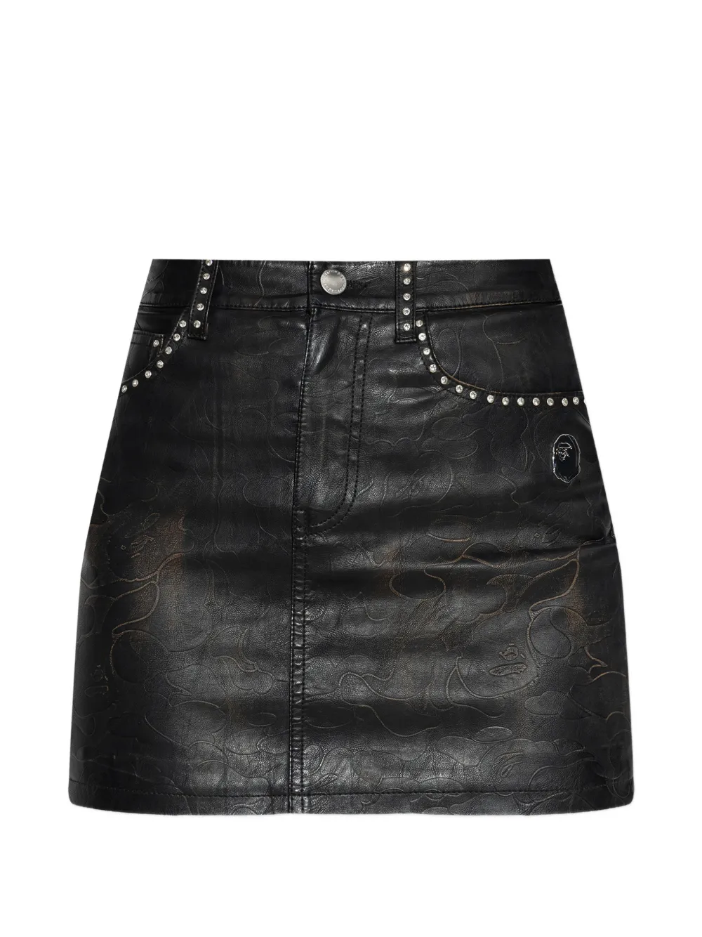 A BATHING APE® studded mini skirt - Nero