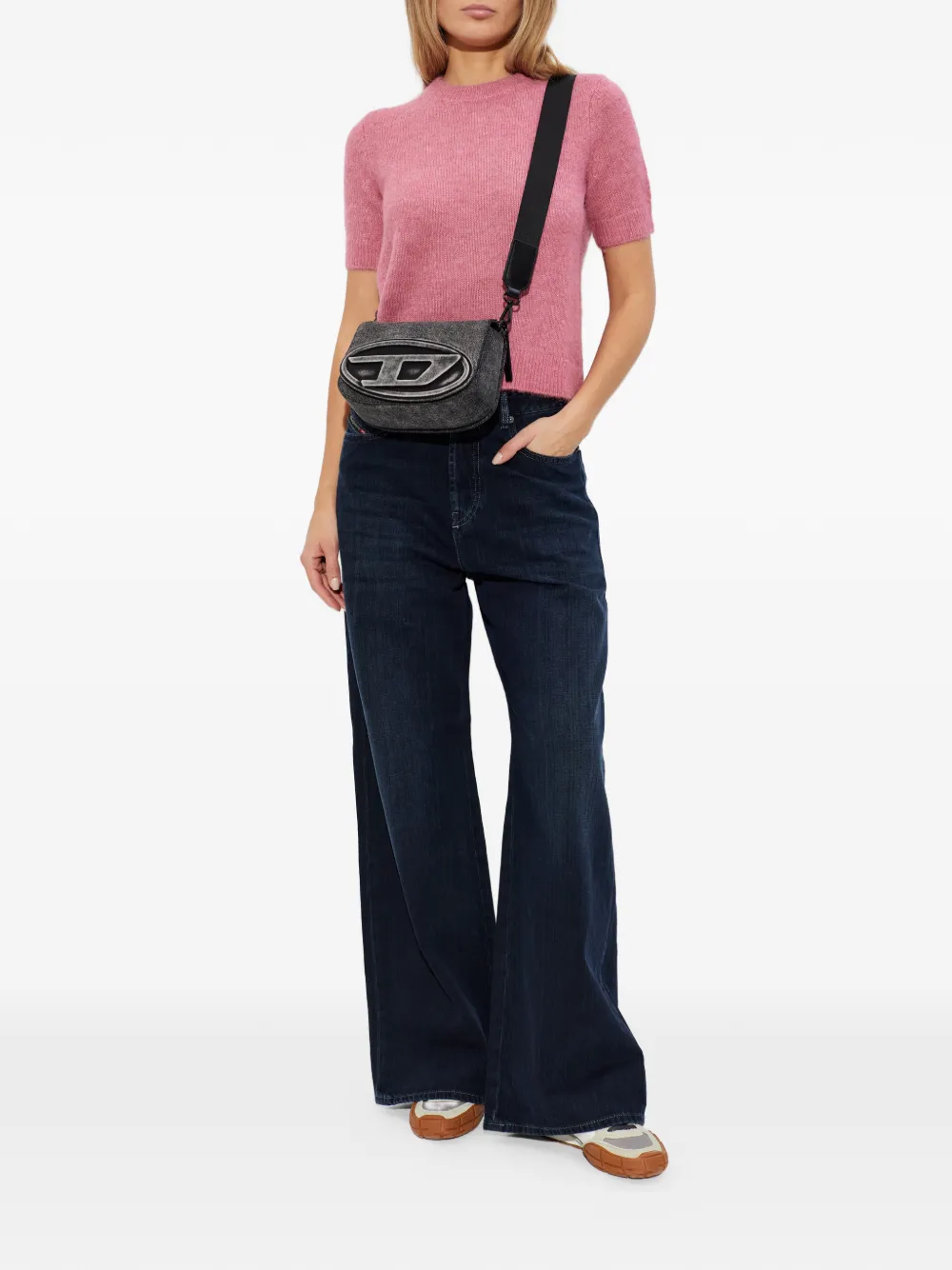 Michael Kors Gebreide top met elastische geribbelde manchetten Roze