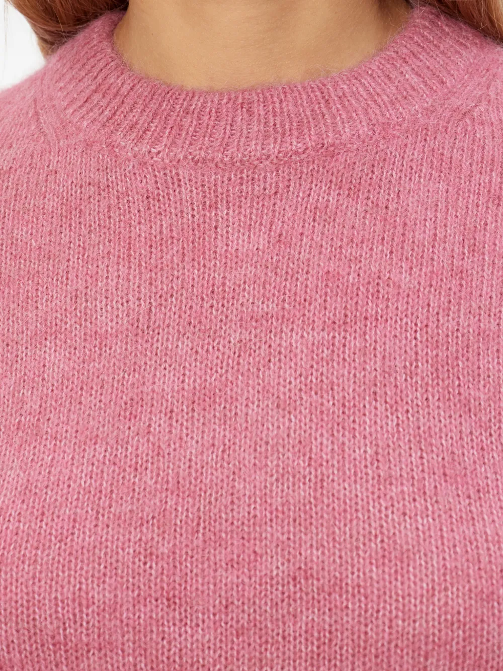 Michael Kors Gebreide top met elastische geribbelde manchetten Roze