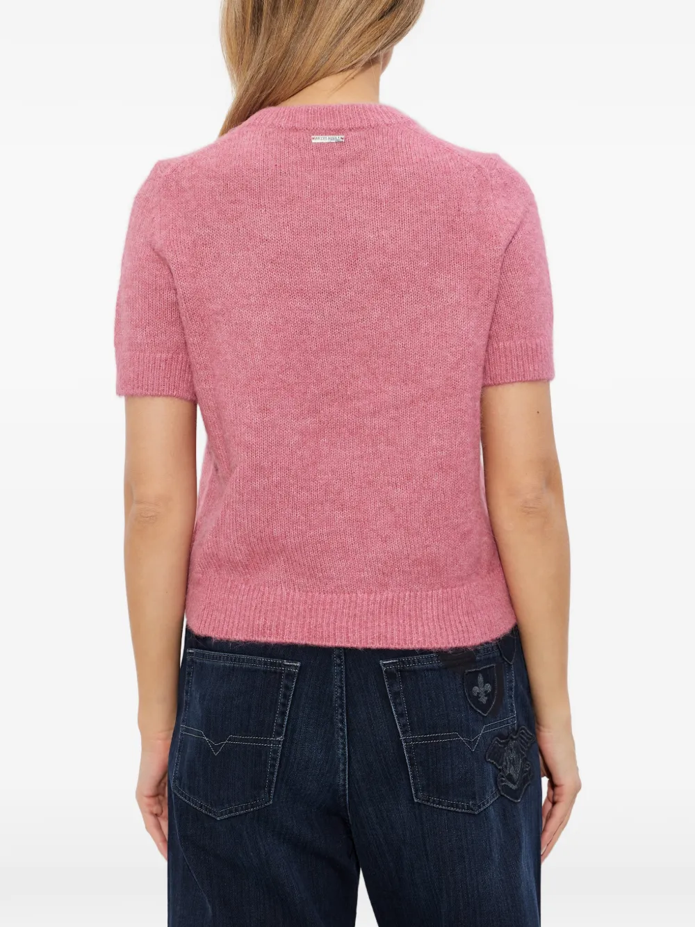 Michael Kors Gebreide top met elastische geribbelde manchetten Roze