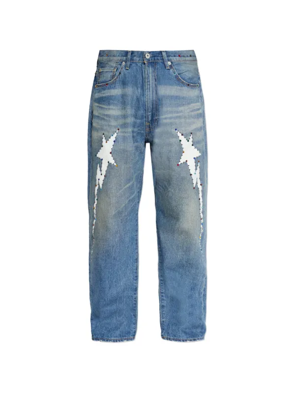 A BATHING APE® スターモチーフ ジーンズ | ブルー | FARFETCH JP