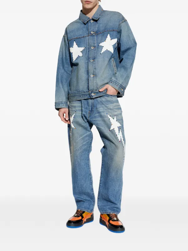 A BATHING APE® スターモチーフ ジーンズ | ブルー | FARFETCH JP