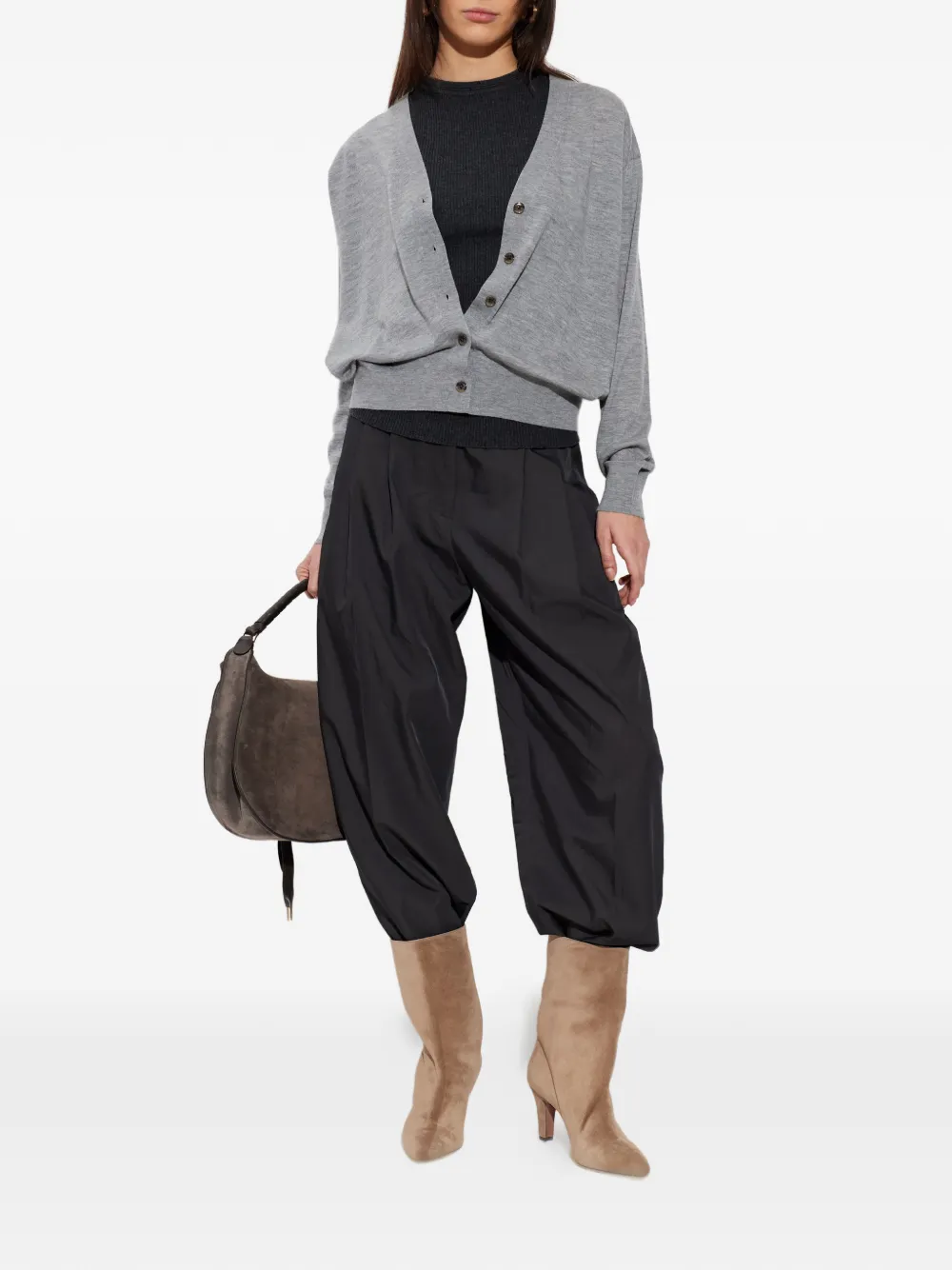 Lisa Yang Vest met V-hals Grijs